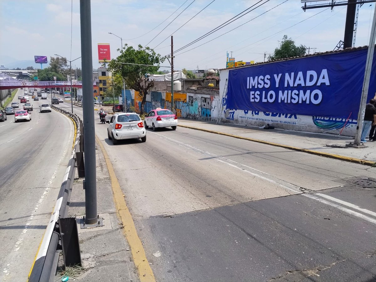 lumendoz's tweet photo. Llega la campaña vs Morena a la CDMX La censuraron 🧨 @luisag_urena presidenta del @PAN_CDMX no le quisieron rentar un espectacular para poner el @Tu_IMSS “el IMSS y nada es lo mismo” porque los dueños están amenazados por @ClaraBrugadaM @MetropolisCDMX @AnitaLomeli . Como realidad supera a @PartidoMorenaMx ella puso su anuncio a 500mts del @AICM_mx frente al Metro Oceanía, PARA QUE TODO MÉXICO LO VEA en la CDMX!!!!