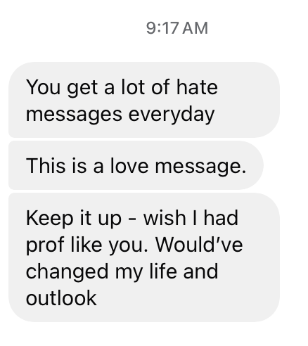 GadSaad's tweet photo. Nice to receive such messages. https://t.co/jcKRTOpQBB