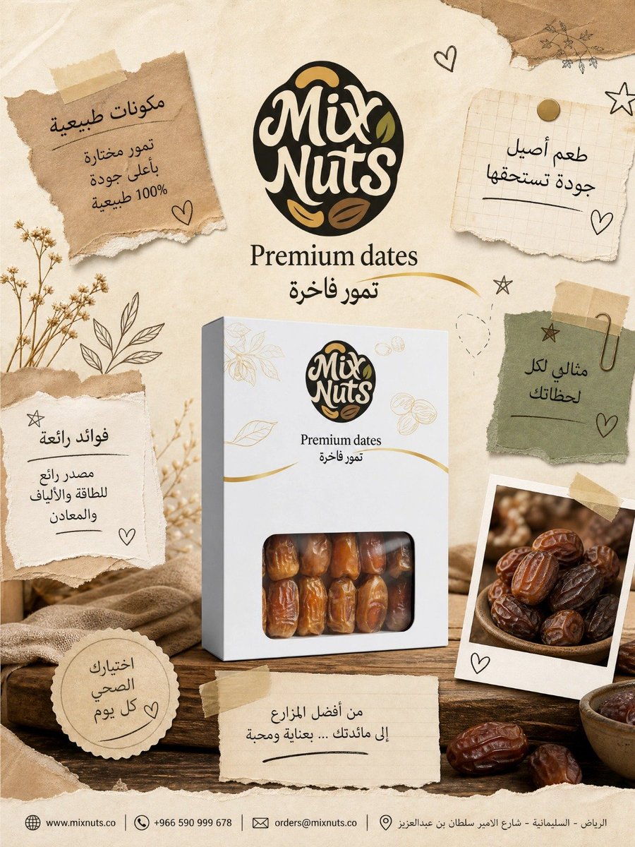 MixNutsOfficial's tweet photo. كمل ضيافتك وقهوتك بأحلى تمور من MixNuts 🤎🇸🇦
📍اطلب الآن بكل سهولة من خلال الويب سايت أو تطبيقات
HungerStation | Keeta | Jahez | Ninja
📍 متــاح الـدفع من خلال Tabby | تمــارا
📲 0590999678
🌐 https://t.co/hSfl25trD5
#Mix_Nuts
#Mix_Tells_a_Story
#snacks #Nuts #الرياض https://t.co/vSnCPyRAXs