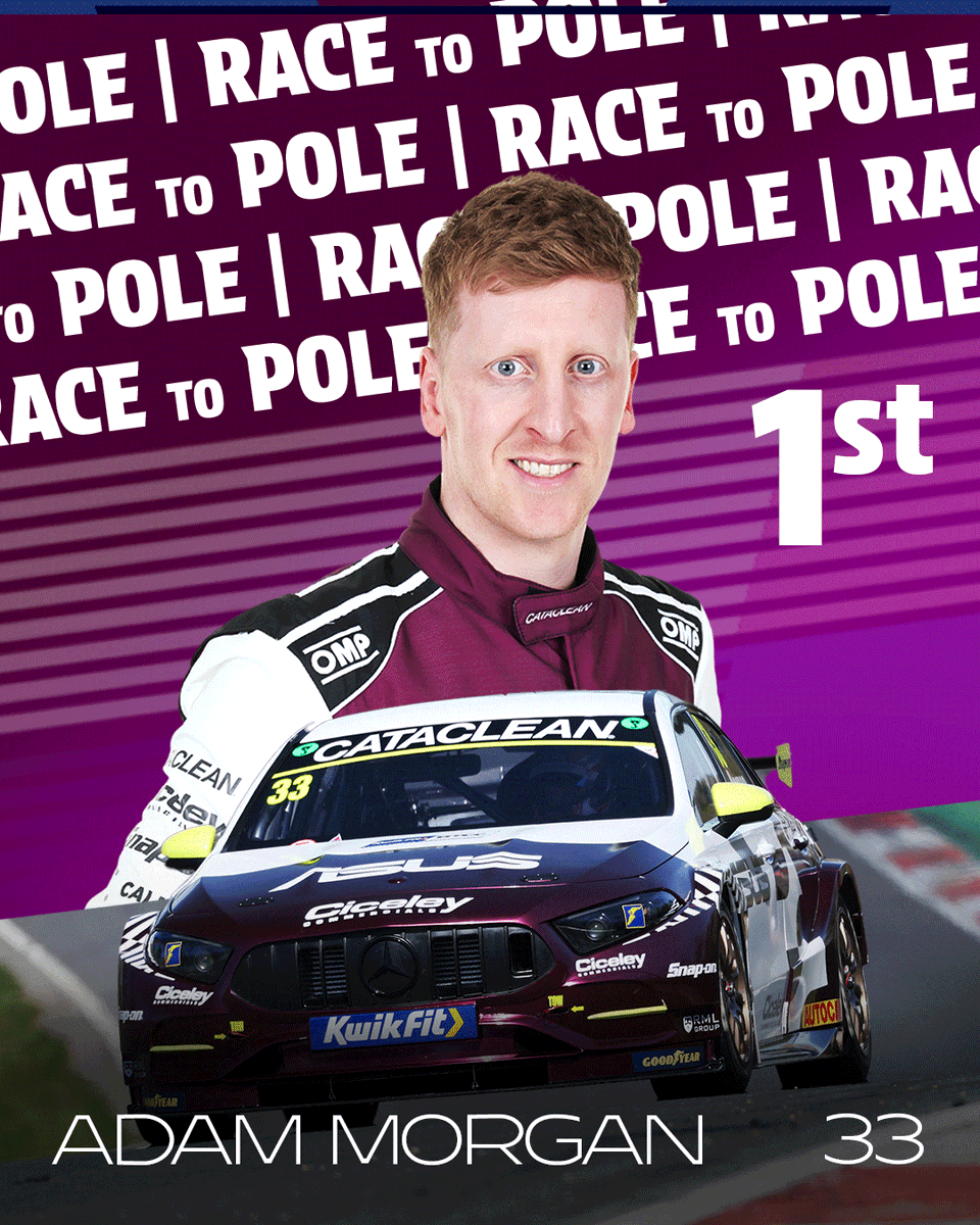 BTCC's tweet photo. Adam Morgan wins the Race to Pole!

Morgan takes his second BTCC pole position, three days shy of eight years since his first!

#BTCC https://t.co/RXt13OArlZ