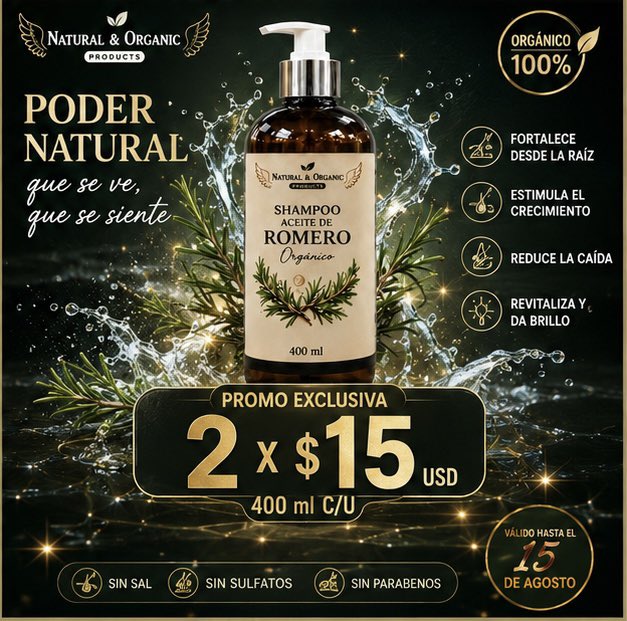 ivan196302's tweet photo. Buen y Bendecido Sábado para todos!!!
No dejo de publicitar mis productos, el martes hay envíos por este feriado y estamos con nuestra PROMO de Shampoo de Romero para que nadie se quede sin ella. Pedidos 0978831045 https://t.co/jeX2jriPjx