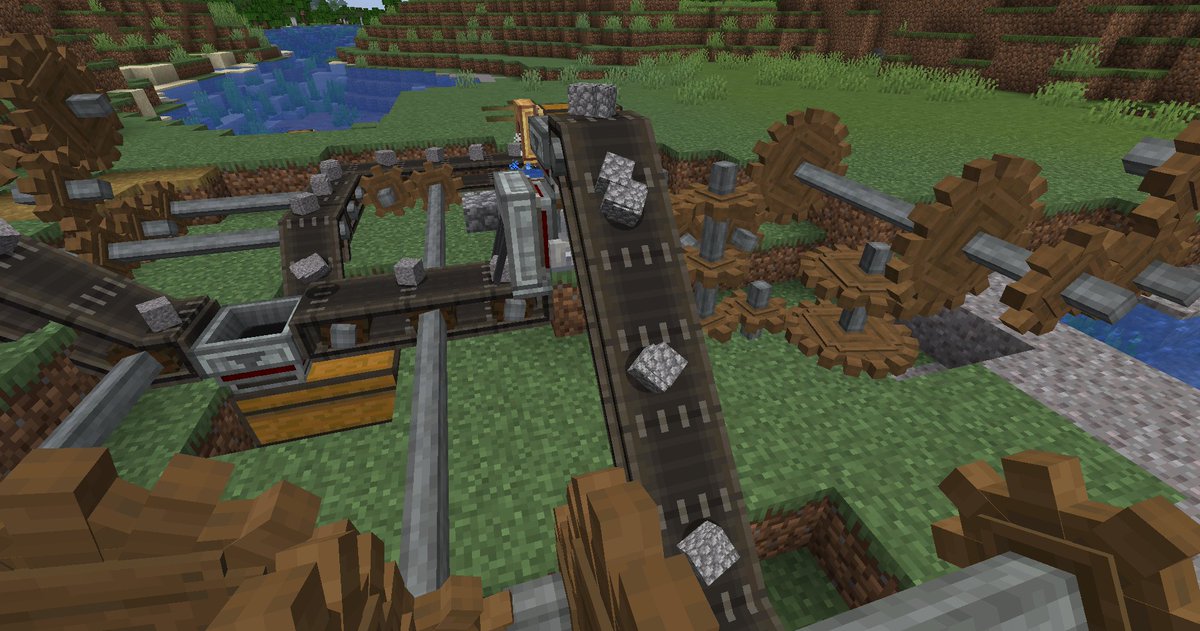 Okay, my first factory in Create mod. This factory using infinity ...