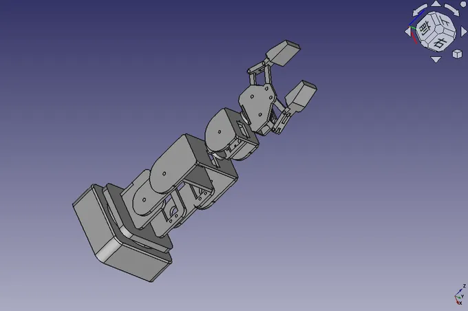 oota_yoshinori0's tweet photo. Claude に「FreeCAD」を使わせ、ロボットアームを設計
Claude に「KiCAD」を使わせ、基板設計
Claude で、ソフトウェア開発はお手の物

これで 、

・AIメカ設計者
・AI電気設計者
・AIソフト開発者

をゲット😆！

秘匿性の高い経理や在庫管理、ドキュメント管理等は、
ローカルLLM（Hermes）を鍛えるつもり。

「Claude & Hermes 製作所」の完成は近い！😊

#Claude  #Hermes #FreeCAD #KiCAD