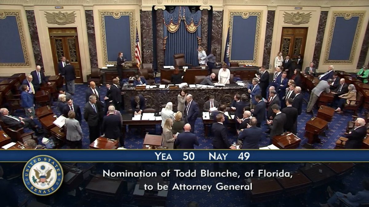 RapidResponse47's tweet photo. ✅ CONFIRMED: Todd Blanche as the 88th United States Attorney General https://t.co/J8XT2pIu7m