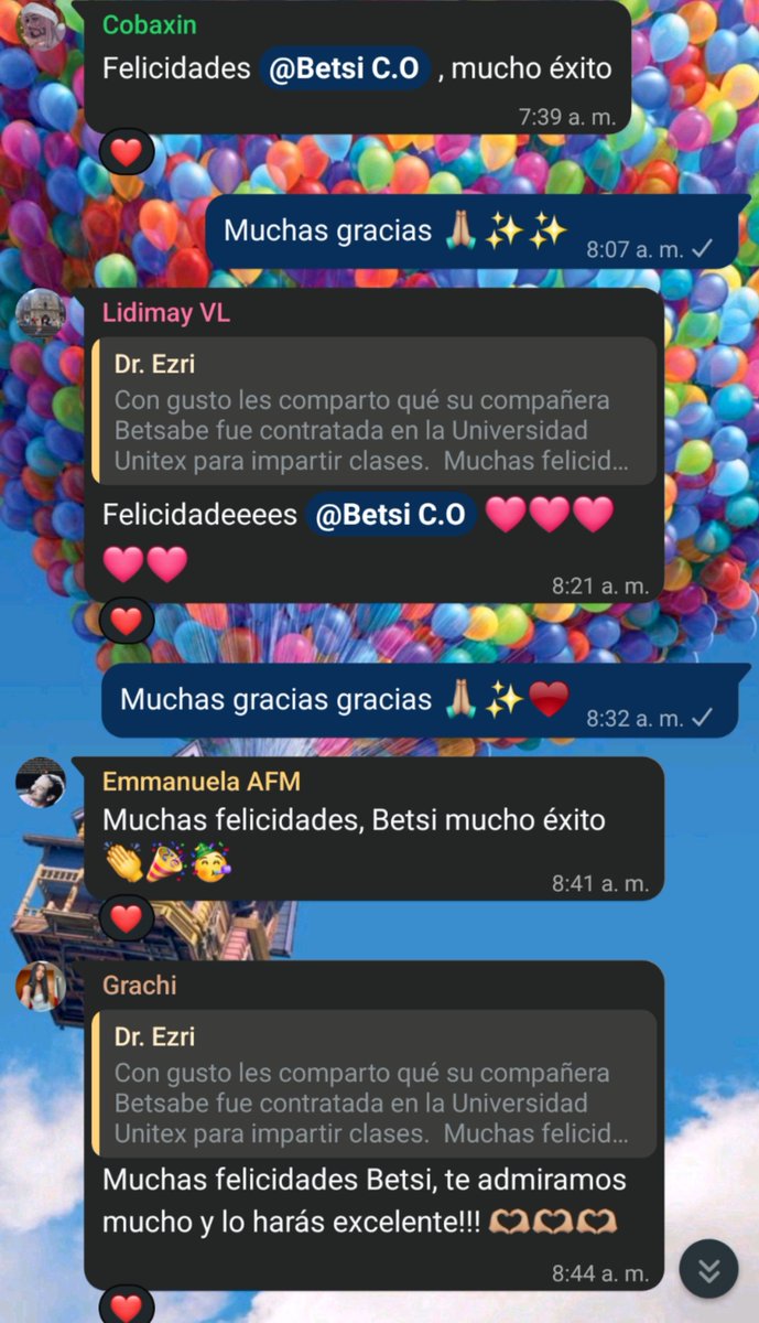 Betsi_1412's tweet photo. Y entonces ví las felicitaciones de mis compañeros y amigos por esta nueva etapaaaa😭😭✨✨🙏🏼❤️ https://t.co/xya7ZPSep1
