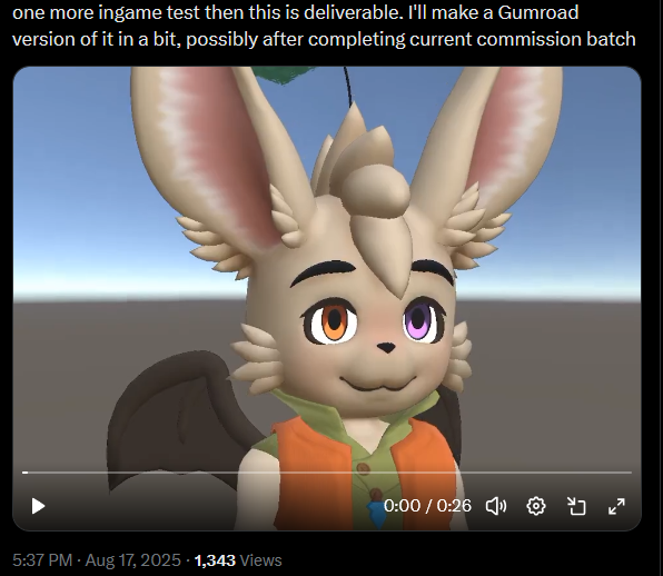 devon_cornwal's tweet photo. @C0C0_PuffsVR say is this avatar you did the batmole you have on your gumroad? https://t.co/3LJi54cVEw