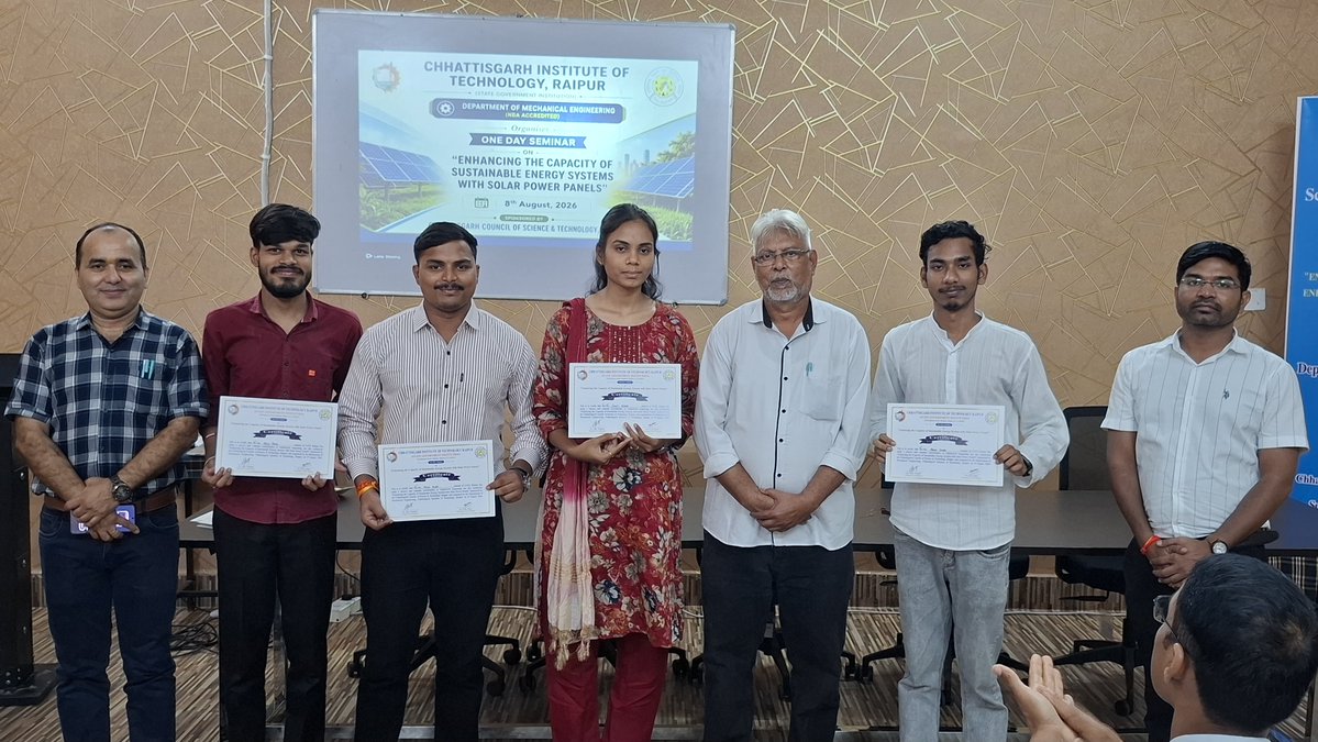 AcnoAbhay's tweet photo. Proud to be part of the Technical Support &amp; Media Team for the seminar organised by Mechanical Engineering Dept, CGIT Raipur.

Captured the moments &amp; was honoured with a momento by Hon'ble Principal Sir Dr. M.R. Khan.

#CGITRaipur #MechanicalEngineering #Seminar #engineering https://t.co/QGZxTL9Xjo