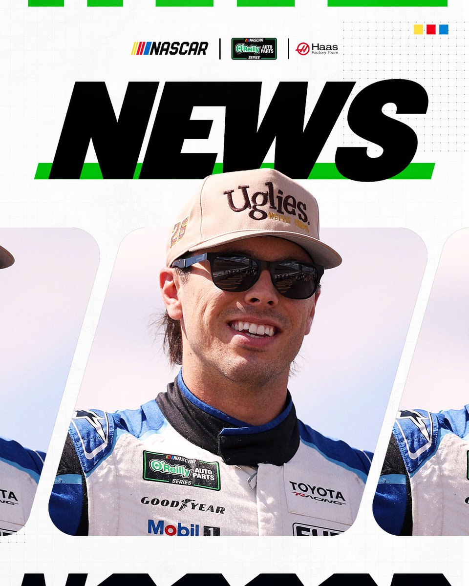 NASCAROReillyAP's tweet photo. NEWS: @deanthompsonr will join @HaasFactoryTeam in a third full-time entry in 2027. https://t.co/lH27WChXyc