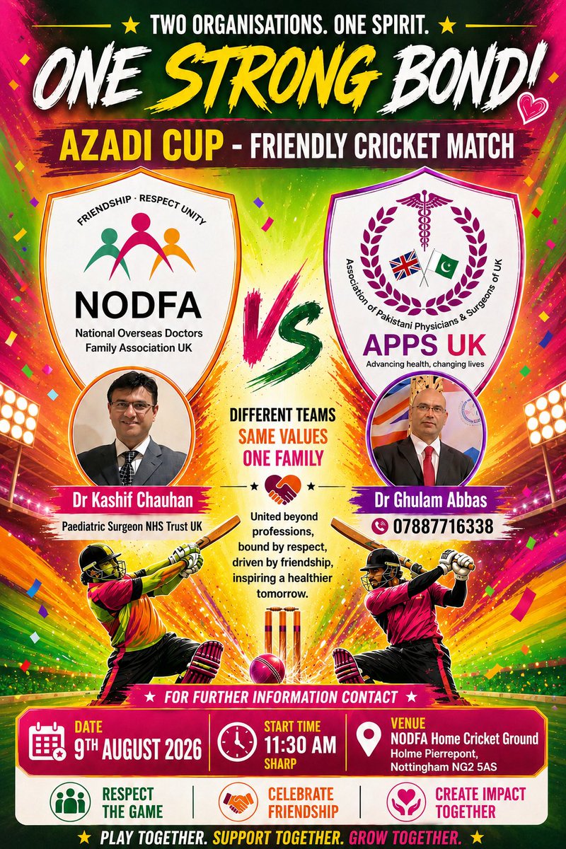 NODFAUK's tweet photo. NODFA 🤝 APPS UK... AZADI CUP -- FRIENDLY CRICKET MATCH
@everyone 
@highlight https://t.co/iY6gZrk52C