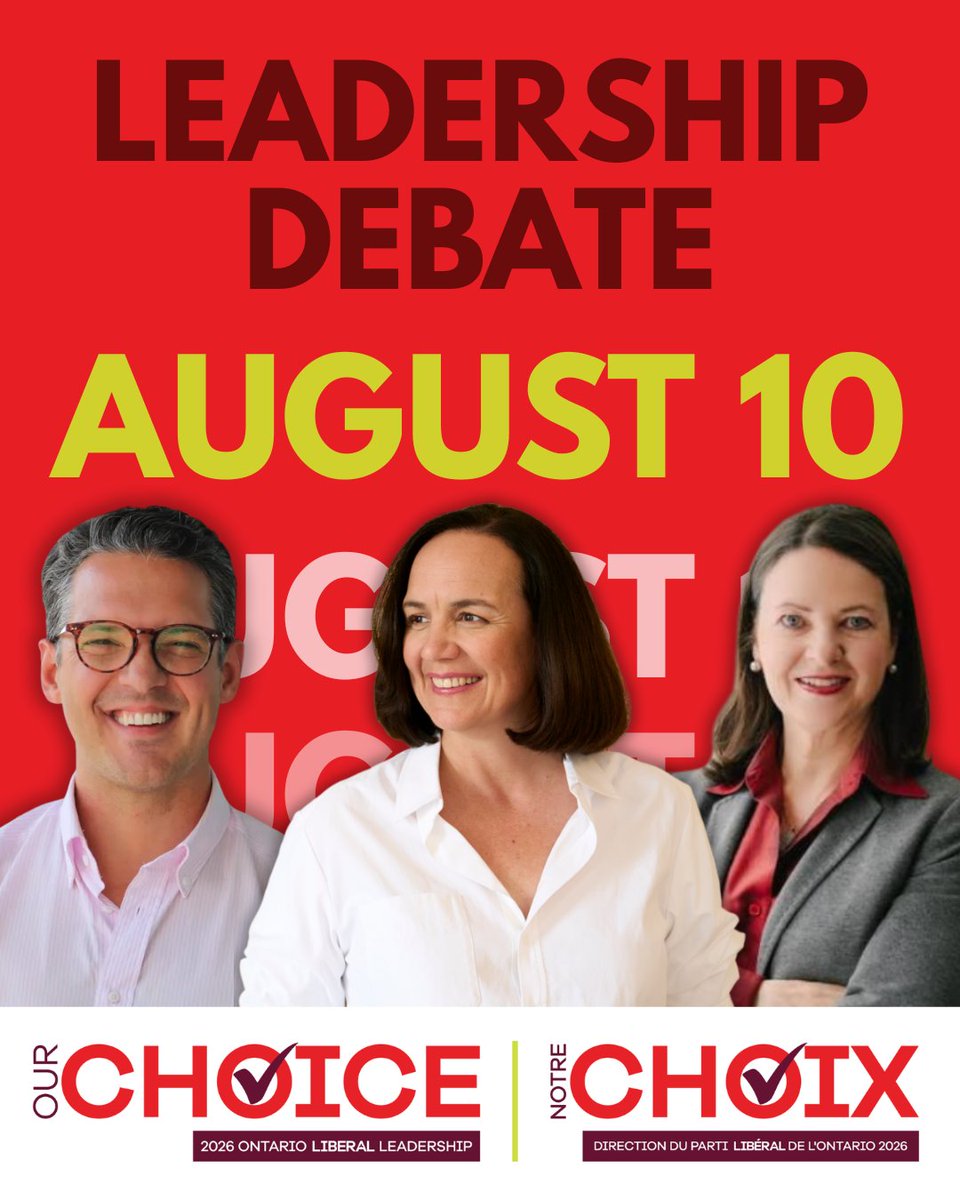 MissLakePLA's tweet photo. Hear directly from our leadership candidates as they debate the issues that matter most to Mississauga and all Ontarians.
Submit your own questions to be answered live. ๐๏ธ Monday, August 10. 7 PM - https://t.co/blhv28X0FF
#Mississauga #ontario #onpoli #portcredit https://t.co/Q0xAABgNZm
