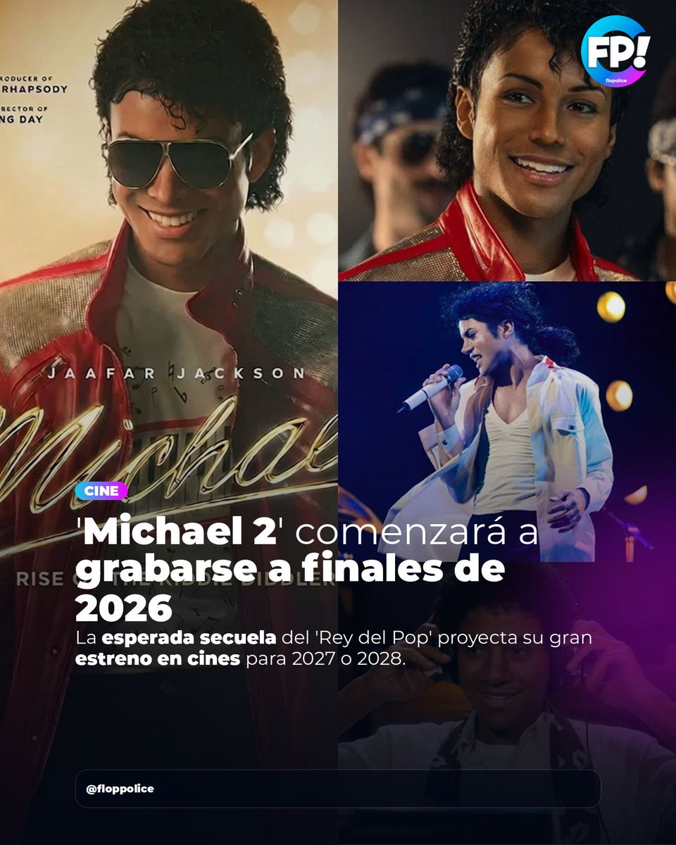 _floppolice's tweet photo. ✨ ¡Prepárense! 'Michael 2' confirma su ventana de grabación y estreno ✨

¡El legado en la pantalla grande se expande! Se acaba de revelar el cronograma de trabajo para la esperada secuela Michael 2, y aquí te dejamos los detalles para que vayas armando tu calendario. https://t.co/XlNlb3hQFJ