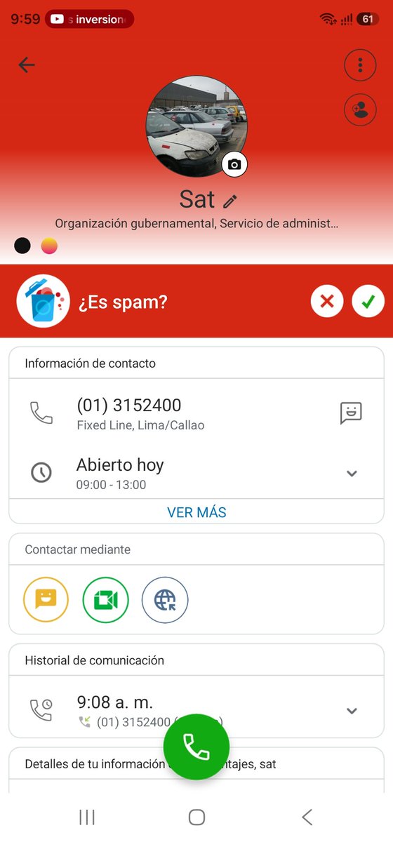 JaRoBeGo73's tweet photo. Dicen ser del SAT, y te piden abonar la cuota de tu impuesto vehicular a un número de WhatsApp de una persona natural que dicen es el encargado de cobranzas del SAT y que luego te enviarán tu comprobante @FiscaliaPeru @PoliciaPeru @MininterPeru https://t.co/E93tNjEBNw
