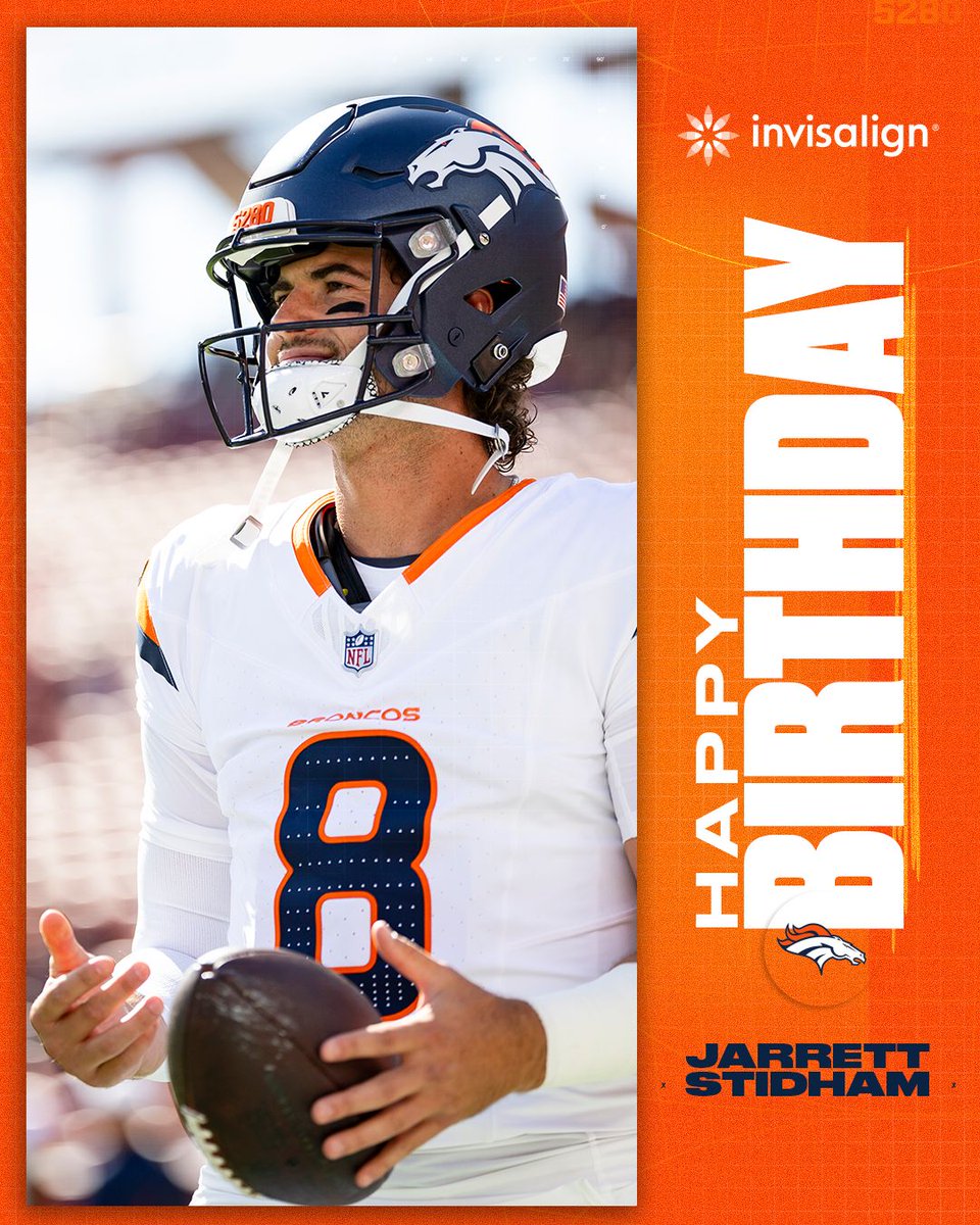 Broncos's tweet photo. Happy birthday, @jarrett_stidham! 🥳

RT to help us wish him a good one! https://t.co/Tvj1EkIBHV