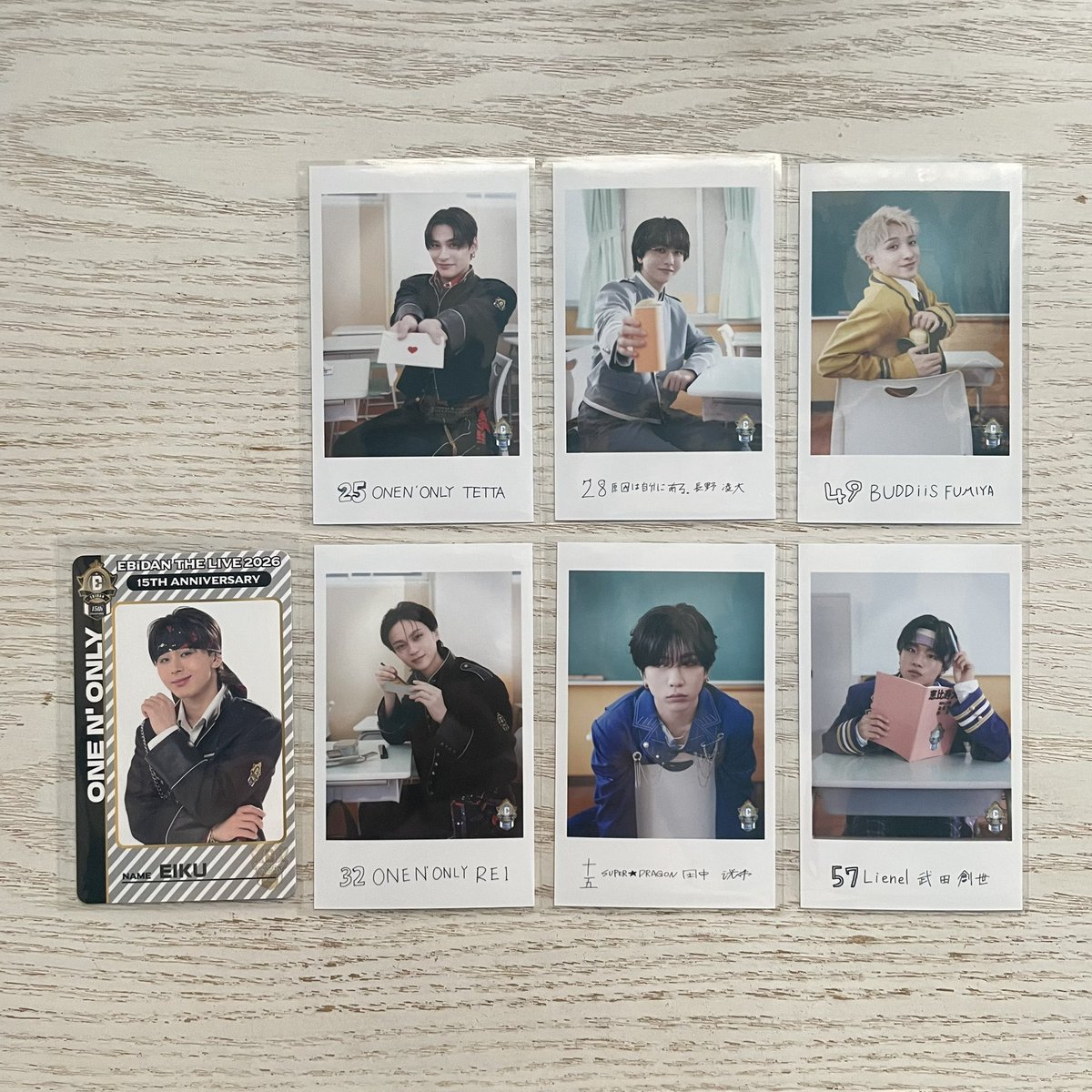 xux__s's tweet photo. EBiDAN THE LIVE 2026 エビライ グッズ Team A 交換

譲 田中洸希 EIKU REI TETTA FUMIYA 長野凌大 武田創世 佐野勇斗 塩﨑太智 山中柔太朗 曽野舜太

求 吉田仁人(写真は👍🏻以外)もしくは買取

都内手渡しもしくは郵送希望
お気軽にお声がけください https://t.co/5vckQXQmI9