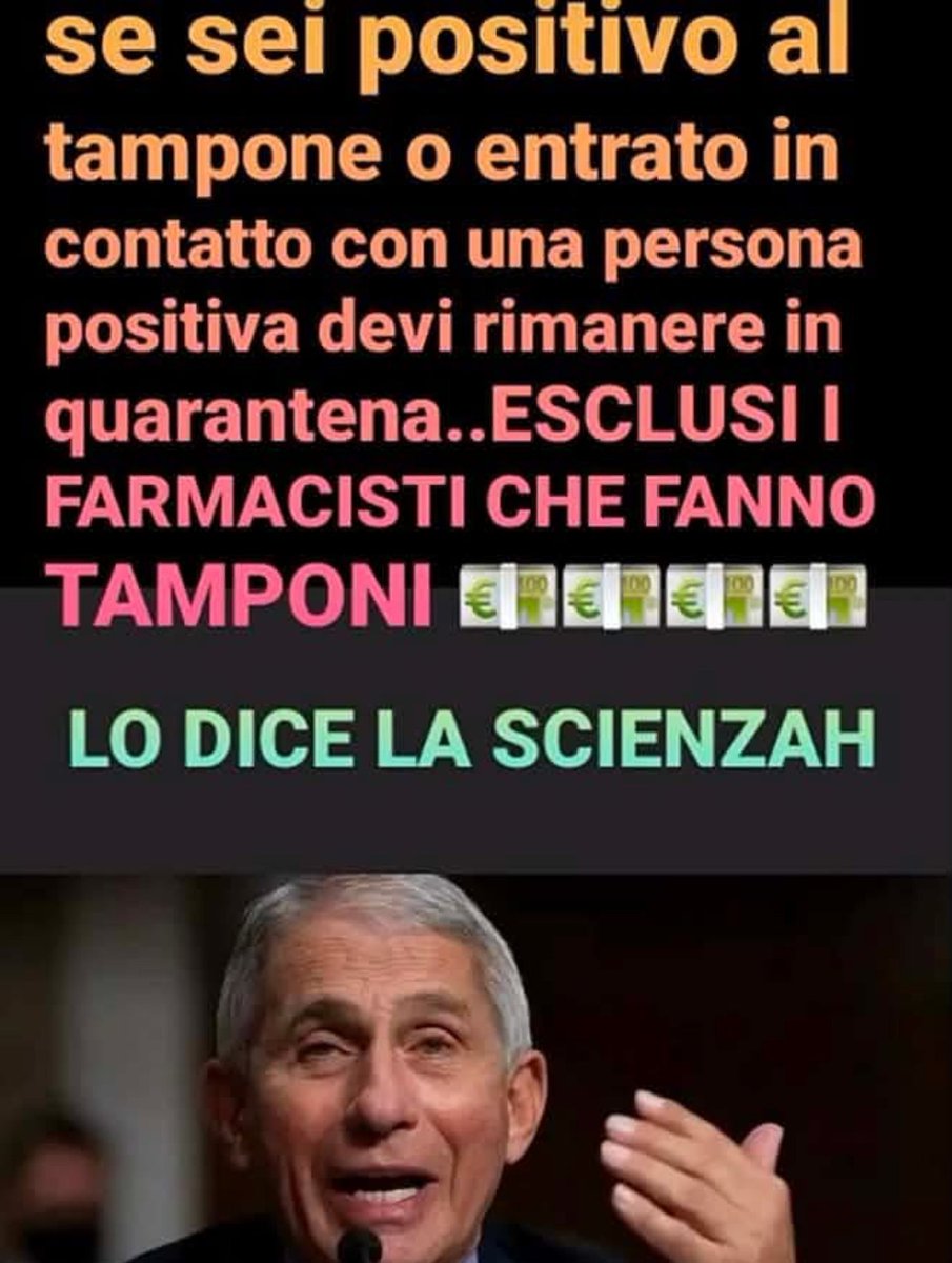 ___Anna22's tweet photo. Nel Rincoglionitico non era prevista la quarantena per i farmacisti che entravano quotidianamente in contatto con i "positivi", ma se TU entravi in contatto con un "positivo", dovevi isolarti.
E la Logica, muta, morta e sepolta sull'altare della scienzah. https://t.co/hk04Tq8IBq
