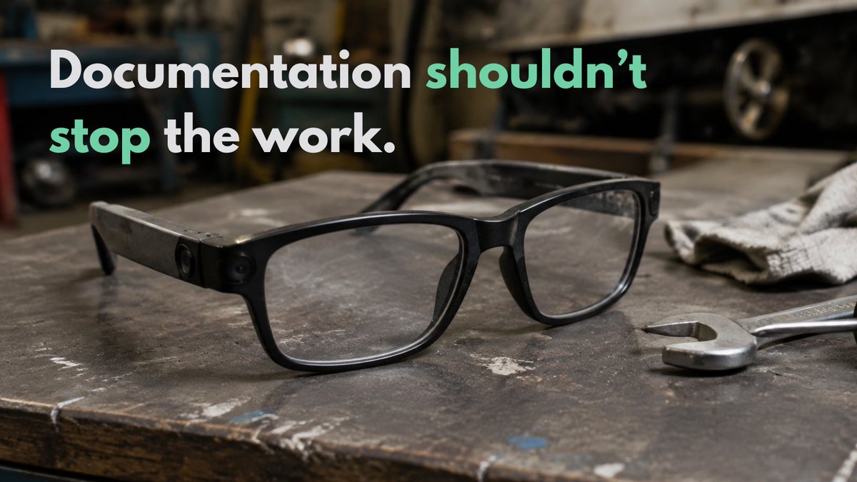 vizaitech's tweet photo. Documentation shouldn’t stop the work.

VizAi lets technicians record video or capture photos from camera-enabled glasses while completing a repair—then syncs that proof to the dealership’s job line.

Built around the repair workflow.

Join the waitlist: link in bio. https://t.co/X7yLvZqHoo