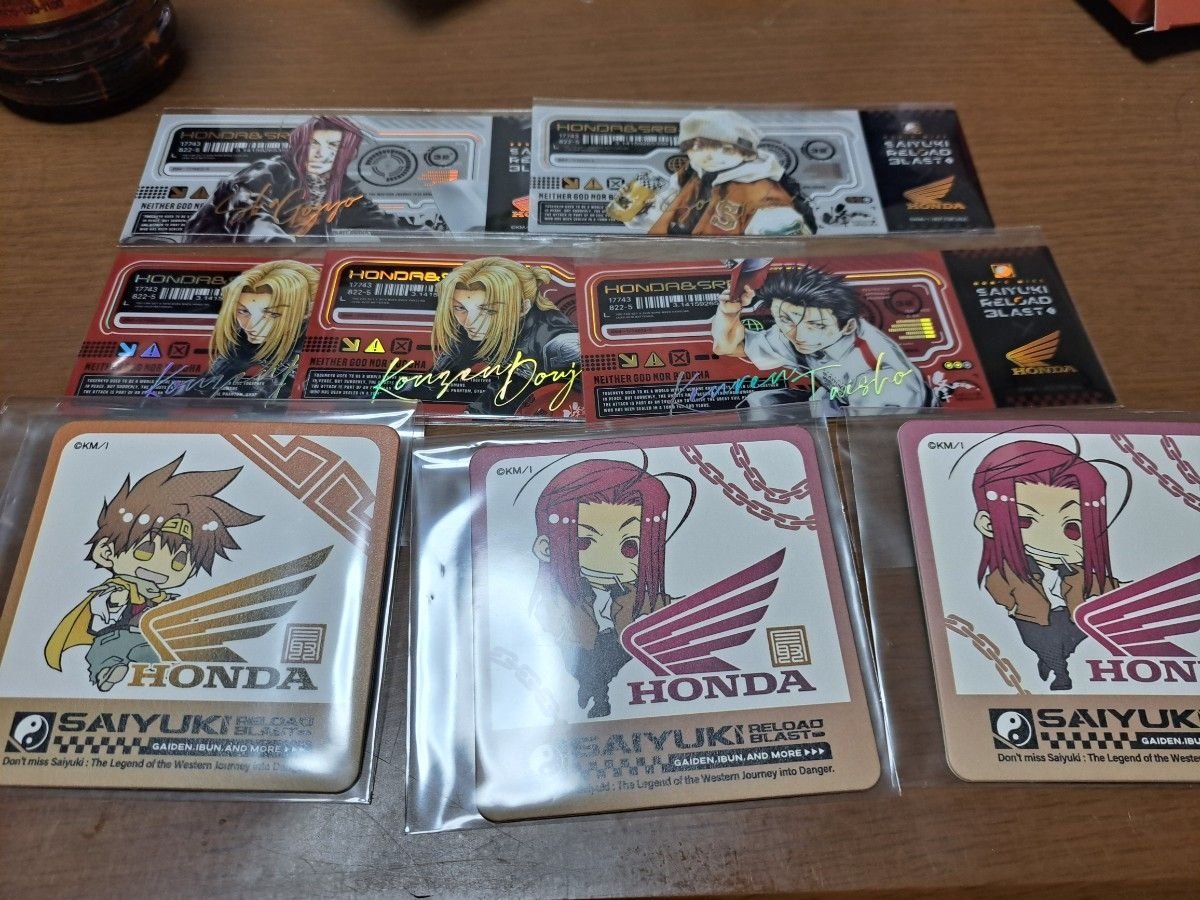 Drmr_0806's tweet photo. 【交換】最遊記RELOAD BLAST×Honda　特典 コースター
譲
            特典:捲簾、金蝉童子、悟浄、悟空
コースター:悟空、悟浄

求）同種:八戒
Yahoo!フリマグッズ交換機能または郵送で交換希望です。下記URLから詳細確認ができます
https://t.co/Kf4ZQ5SdLC https://t.co/9AubaxEnks