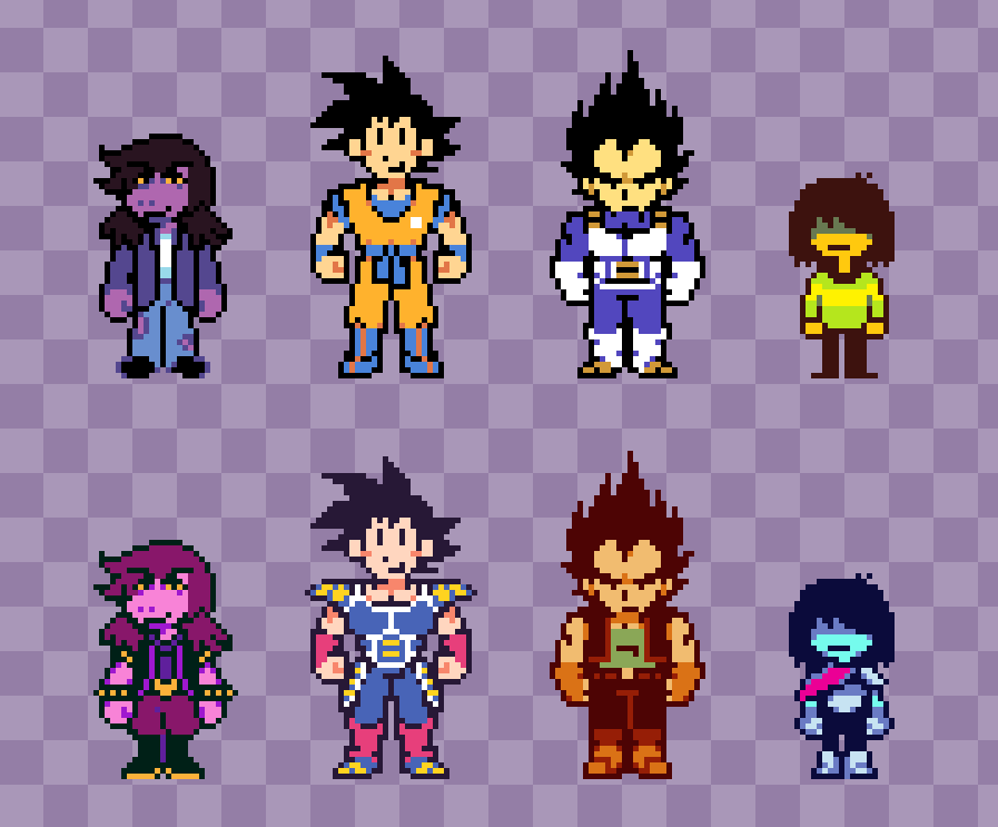 mustardwaffle's tweet photo. sprites so good they made me reconsider the goku i did (vegeta is here now too) https://t.co/eshQDLXxBS