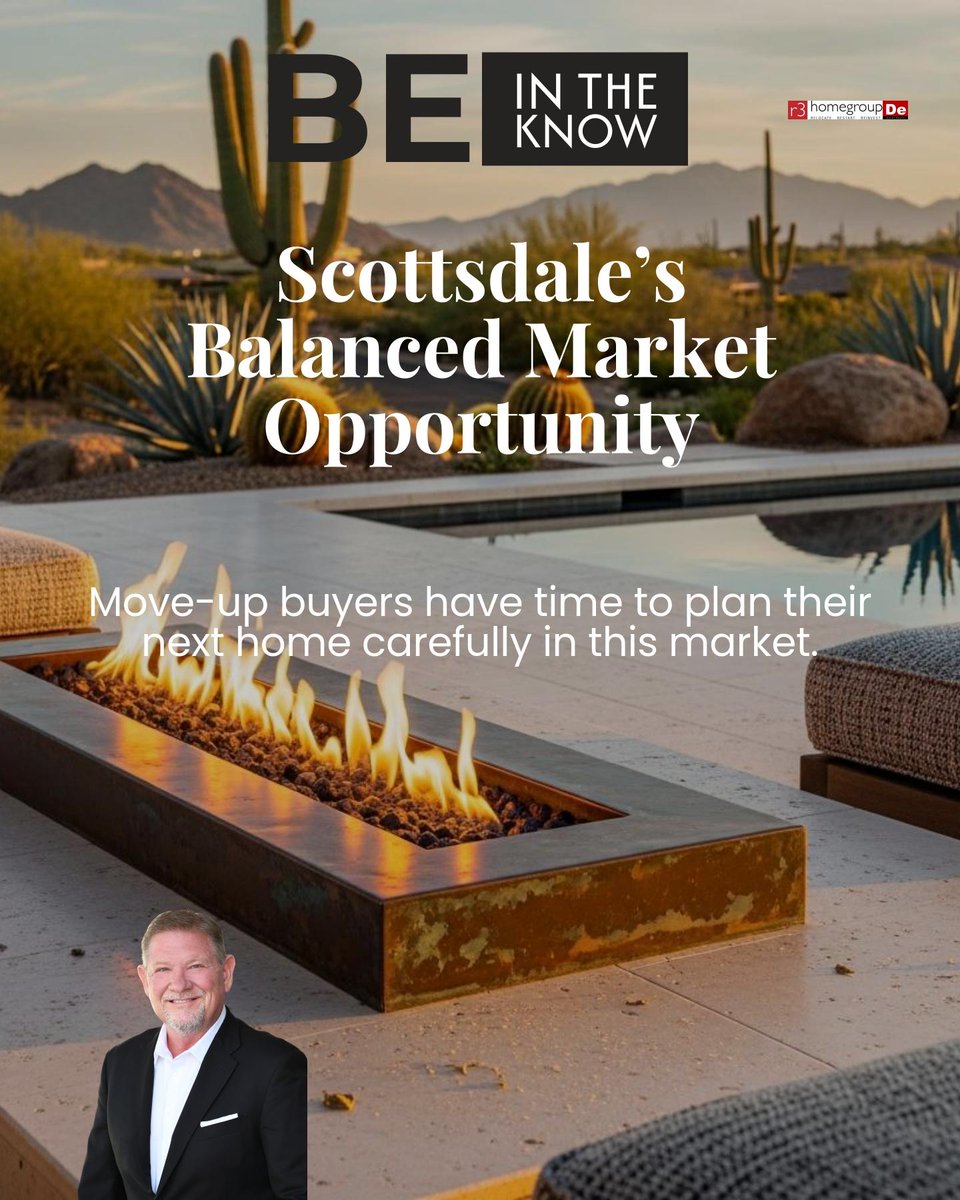 Paul_Eide_MN's tweet photo. Scottsdale’s balanced market lets move-up buyers take time to plan a smart trade-up, especially when lifestyle fit matters most. 🏠🌵

What would make you pull the trigger on your next move? https://t.co/frkFUgXQiq