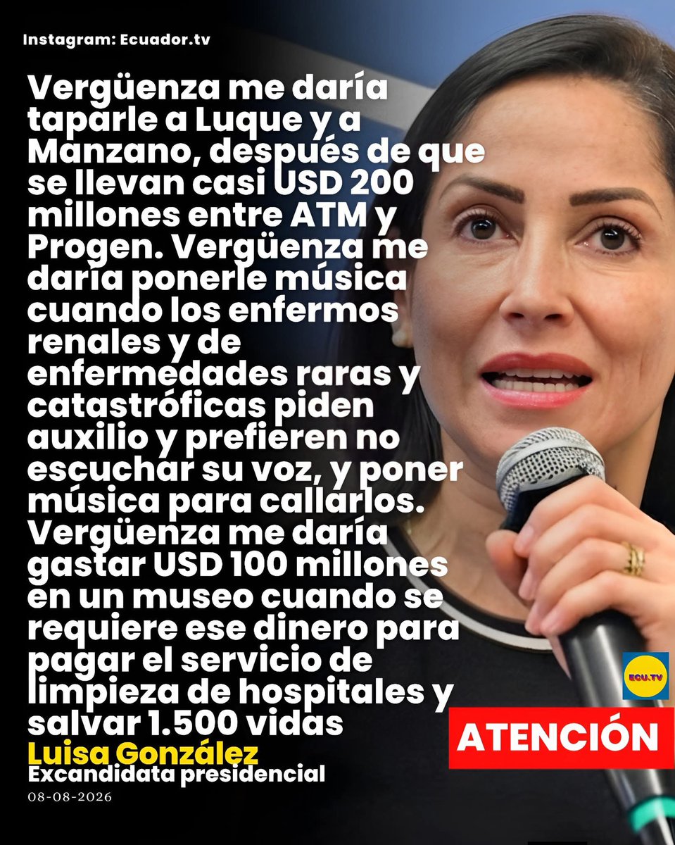 SoloCORREISTAS's tweet photo. 🇪🇨🇪🇨🇪🇨 DIFUNDE ‼️ 

LUISA GONZÁLEZ al país: https://t.co/cOXWq9fC8Y