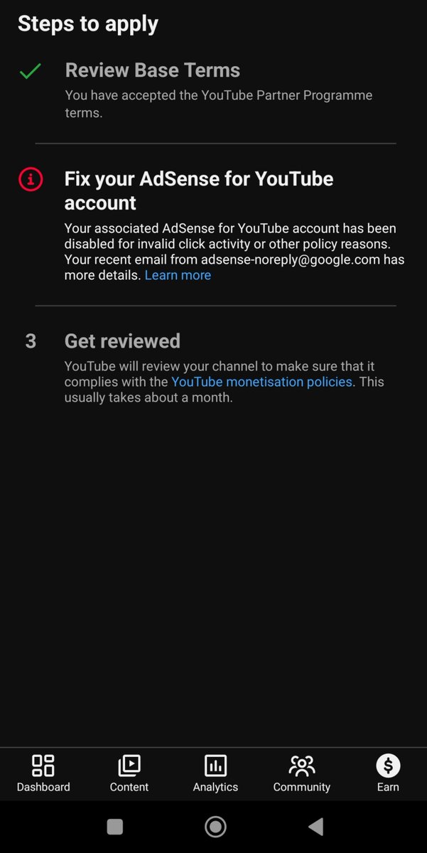 ramayanam321's tweet photo. Hi @TeamYouTube
It's time to show your expertise, instead of generic statement. Many Youtubers are going to loose trust as many are facing below issue while applying for monetization. DM me for adsense details. https://t.co/SCXElRVlBd