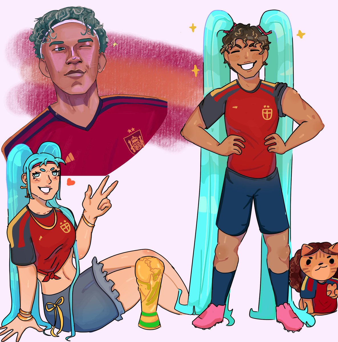 loona3682431's tweet photo. I just finished creating each player's profile.
Lamine yamal e Bob ( endrick )
#footballrpf #Yamdrick #yamal #endrick #footballfanart #miku #hastunemiku https://t.co/eY5DPlFCJy