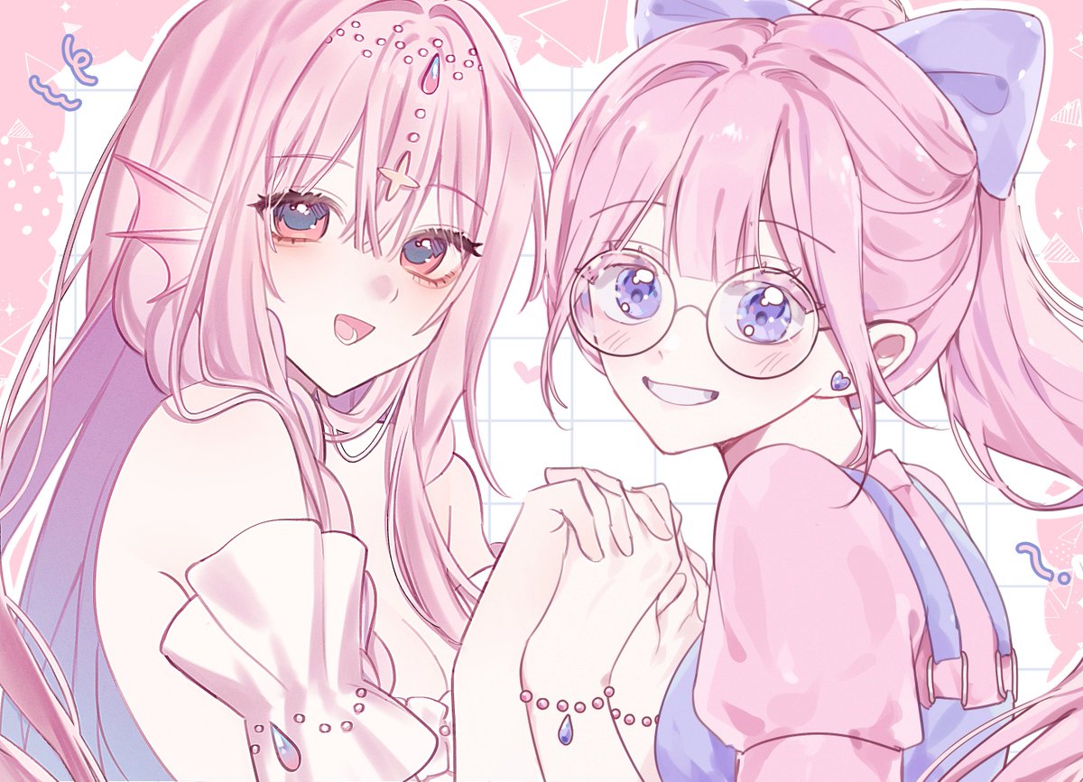 yurim0chi's tweet photo. Art collab with @bingsuu98 
Two pink-haired girls, two artists! 🩷🩷 https://t.co/TGIMZTcHvw