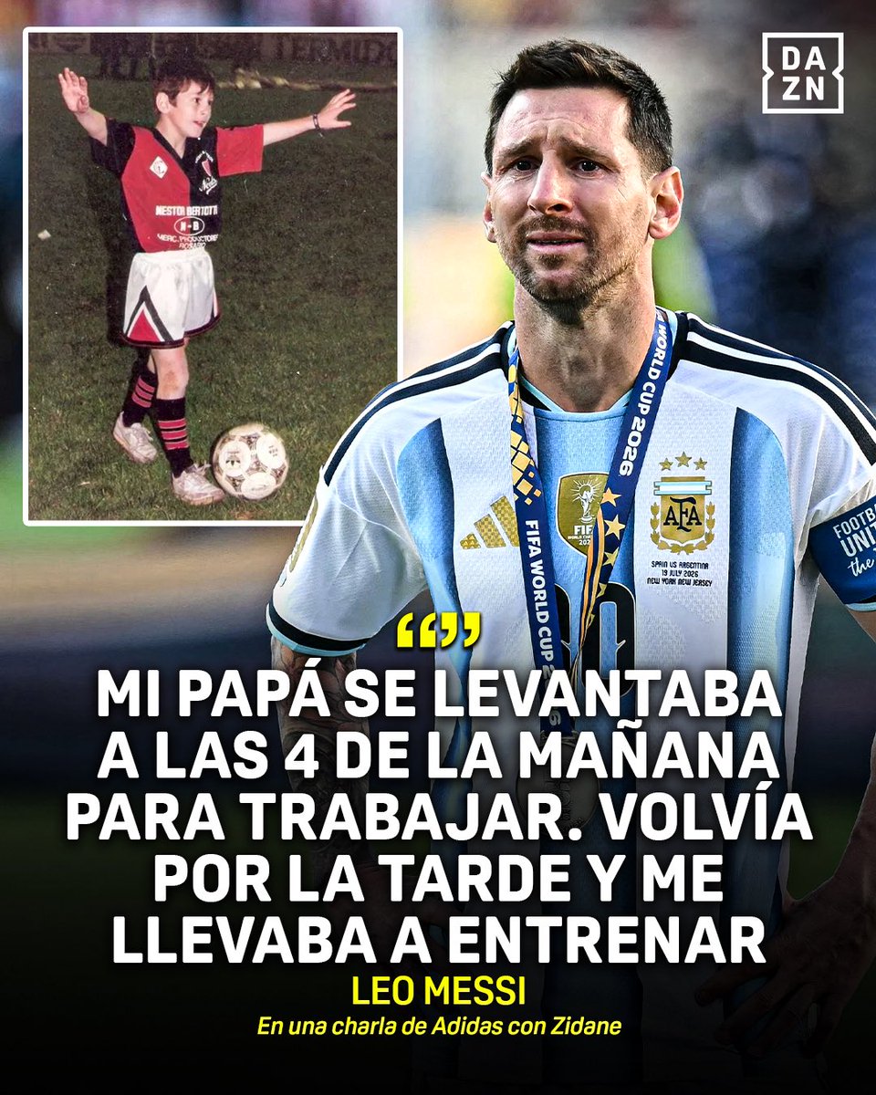 DAZNFutbol's tweet photo. Leo Messi y sus palabras siempre de agradecimiento eterno a su padre 🖤 https://t.co/HDAp1ALz7M