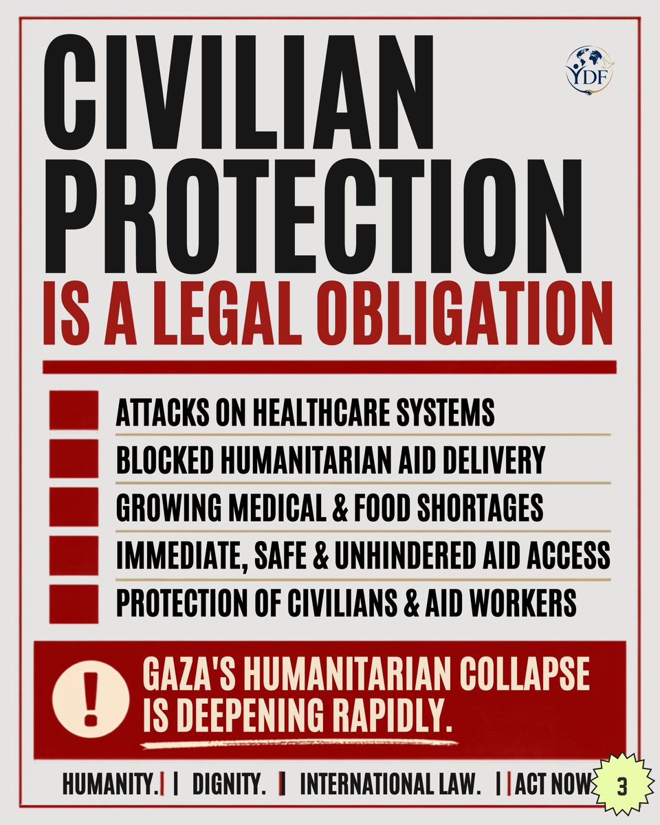 youthdiploforum's tweet photo. Gaza is not in recovery, it is in prolonged crisis.

While ceasefires are discussed, realities on the ground remain unchanged.
Now, 8 major Islamic countries have formally condemned the situation, calling for accountability, civilian protection, and a political solution. https://t.co/q7IvvL4sev