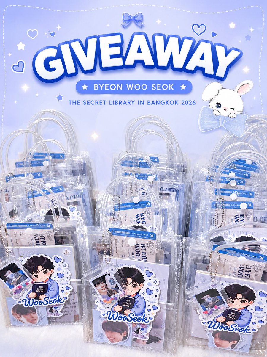 littlememoriz's tweet photo. 🩵GIVEAWAY🩵

✨Random 50 Set✨

“The Secret Library in Bangkok”
📍UOB LIVE Emsphere
📆 16 AUG 2026

ไม่มีอะไรมาแลกก็แจกค่ะ
ใครเห็นฝากแวะรับด้วยน้าาา🥰

 #อูเชทงgiveaway
#TheSecretLibrary_in_Bangkok 
#BYEONWOOSEOK_TOUR_in_BANGKOK https://t.co/e2AGMMWAQ8