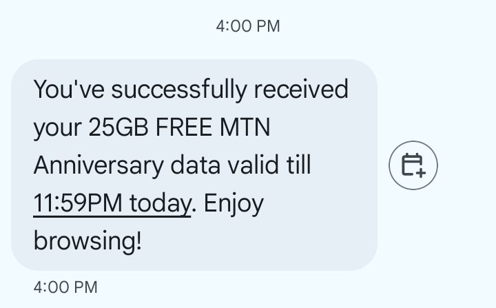 JohnOmoaka's tweet photo. @pheezzsleekasf @FilledwithJoy4 @MTNNG This so-called 25GB FREE MTN Anniversary Data entered as Data bundle which can only be used from 12am to 4am.

But their awoof go end at 11:59pm today.

Isn't this an insult to Nigerians???? https://t.co/L8T8crBRfW