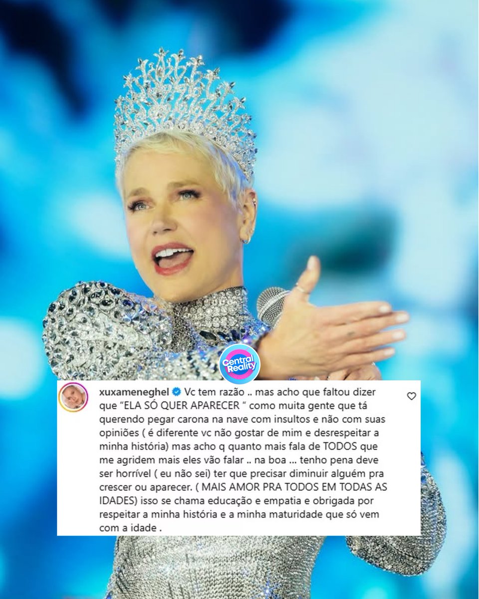 centralreality's tweet photo. Após Xuxa falar que Mara Maravilha estava querendo aparecer, a cantora publicou um vídeo debochando da Rainha dos Baixinhos: "Xuxu, tem gogó?" https://t.co/JqtrOwzGeu