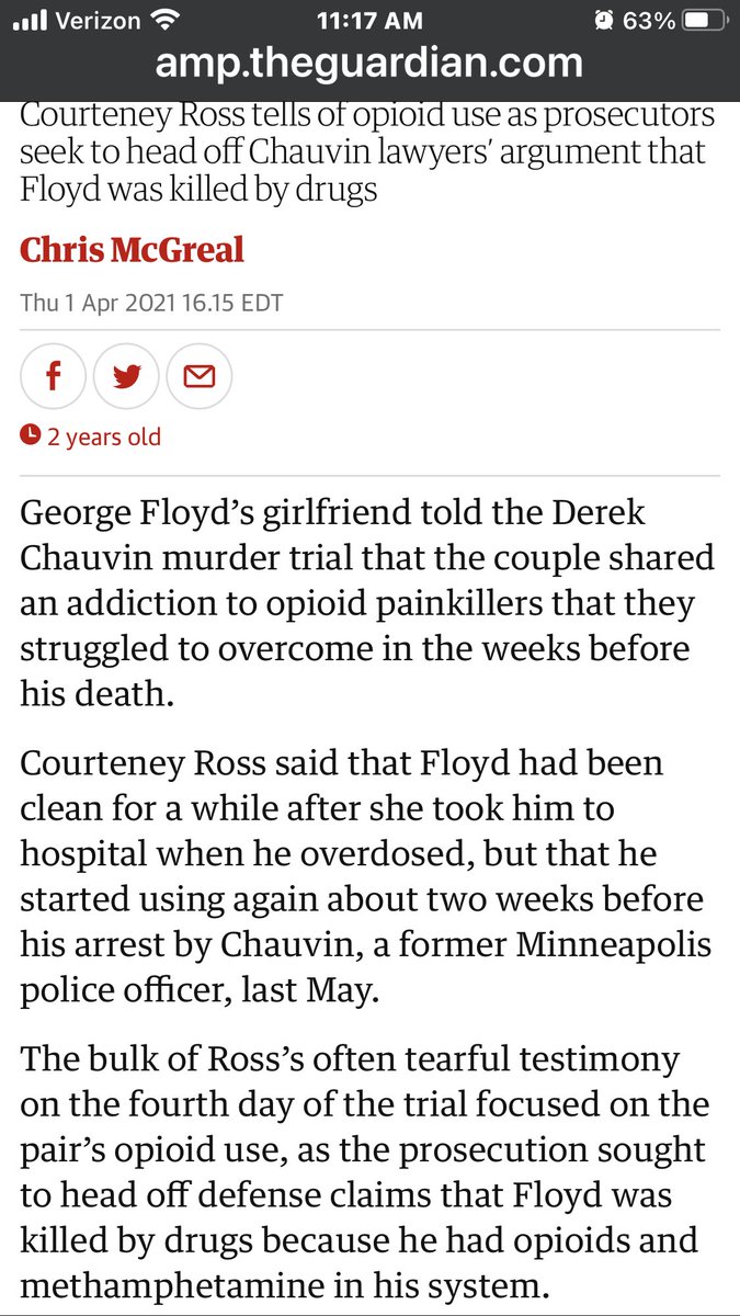 _Trump2024MAGA_'s tweet photo. @Liz_Wheeler Trial testimony exposed one month before Floyd died he spent five days in the hospital after overdosing on fentanyl https://t.co/BQ2f6tlmAO