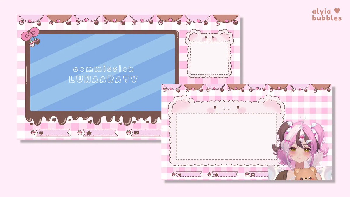 alyiabubbles's tweet photo. And it is done ✅

Stream overlay for LunaaraTV. Thank you for the commission 🥰 https://t.co/p3x6lBNMbn