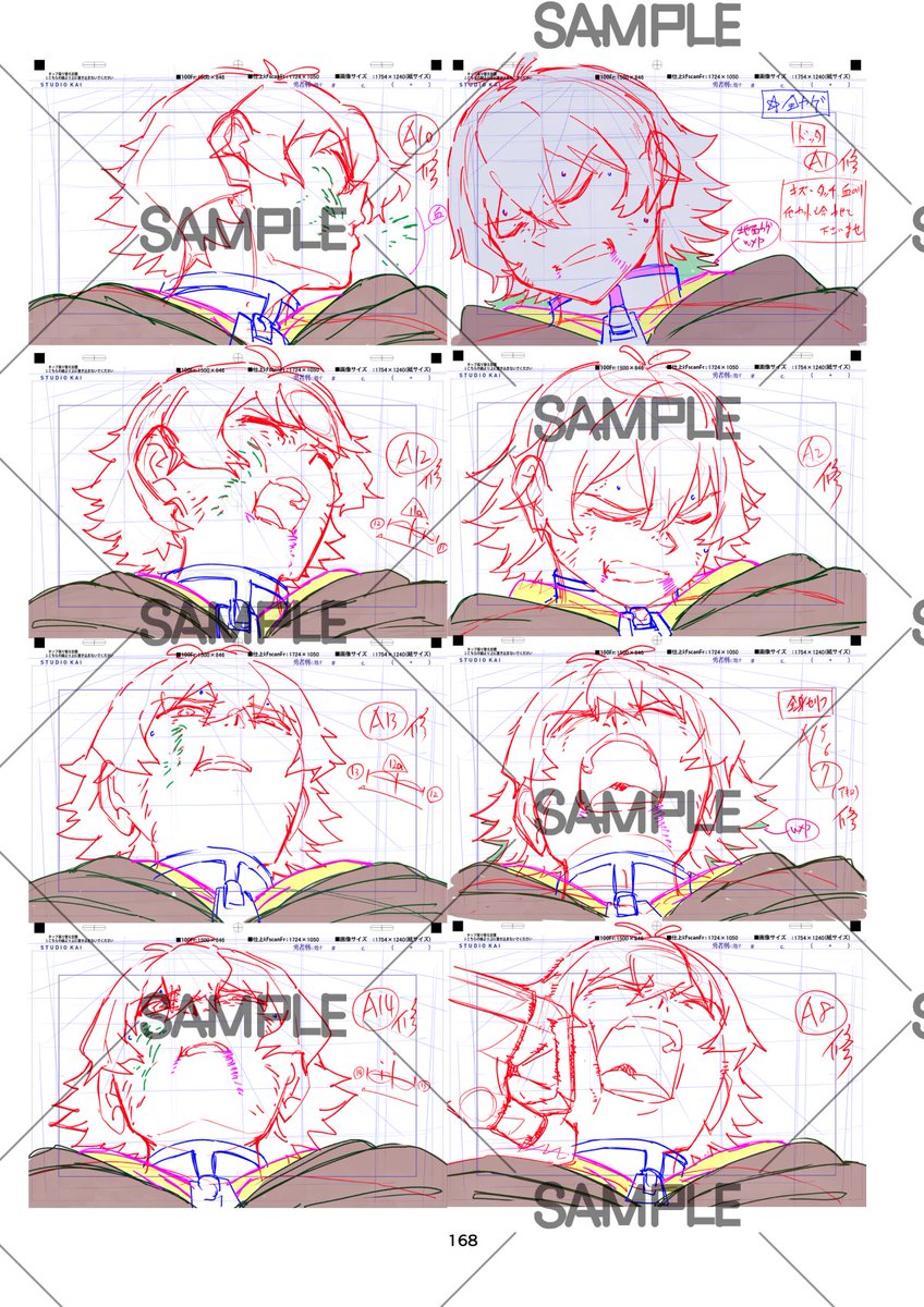 ysk_takashima's tweet photo. 遅くなりましたがサンプルページを公開します。
掲載する絵コンテの下に、軽くコメント書いたり解説してたりします。

全部の絵コンテを掲載出来なかったので、#1の抜粋コンテと#OPの絵コンテを載せています。
演出修正も#1と#OPのものを掲載しています。

#C108 https://t.co/fDnqJl964r