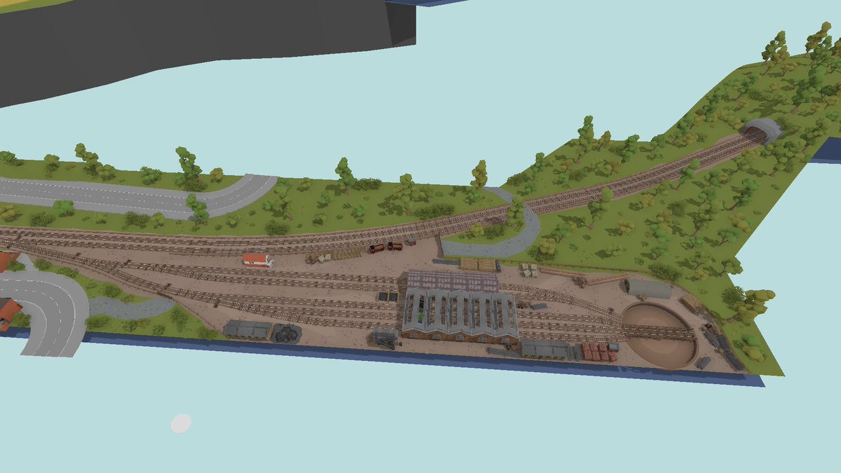 NWnitwit's tweet photo. #sodorops #rollingline Terrain work up to the Hackenbeck tunnel, Arsbugh breakwater and finished the Old knapford yard :3 https://t.co/qYCNLX2LpS