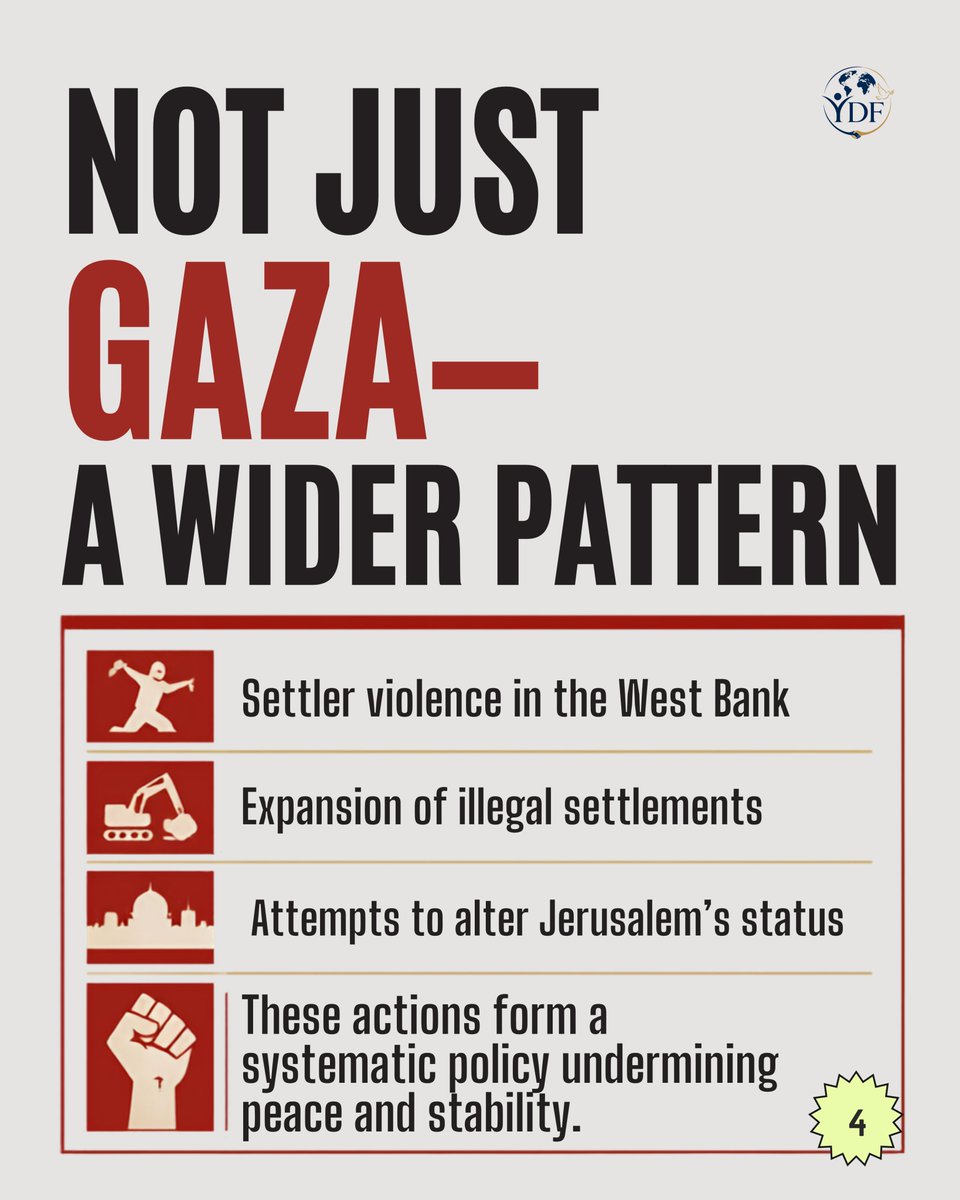 youthdiploforum's tweet photo. Gaza is not in recovery, it is in prolonged crisis.

While ceasefires are discussed, realities on the ground remain unchanged.
Now, 8 major Islamic countries have formally condemned the situation, calling for accountability, civilian protection, and a political solution. https://t.co/q7IvvL4sev