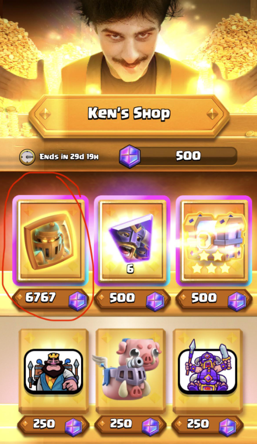 DomaBait's tweet photo. Just know that there are some Mega Knight players out there saving up their tokens for this not knowing its a joke 
#ClashRoyale https://t.co/fO8alDPqBM