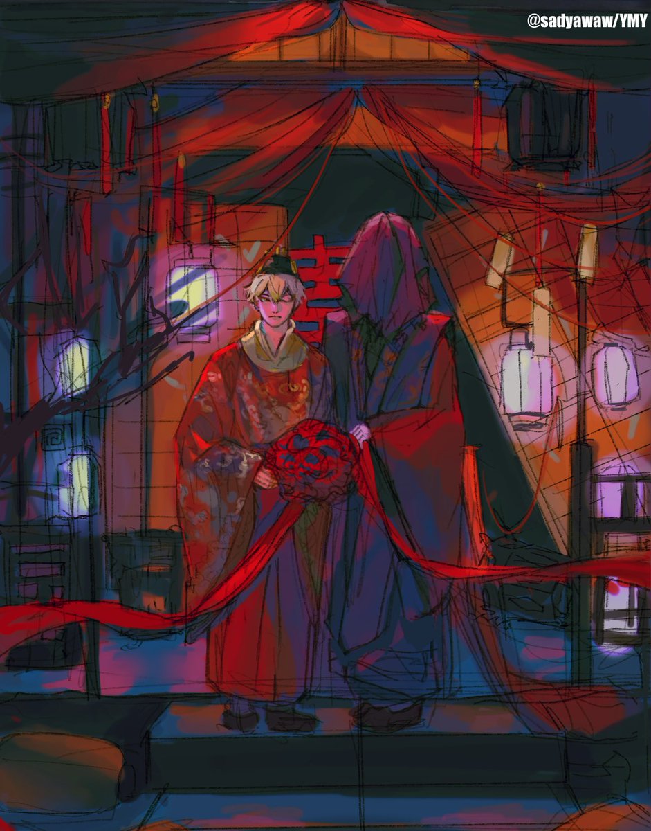 yyyimiyyy's tweet photo. A Rather Unsettling Marriage (Ghost Marriage AU)
（I'm already immersed in my own art — high OOC warning😭）
#chonao #脹直 https://t.co/XFLvWVbJju