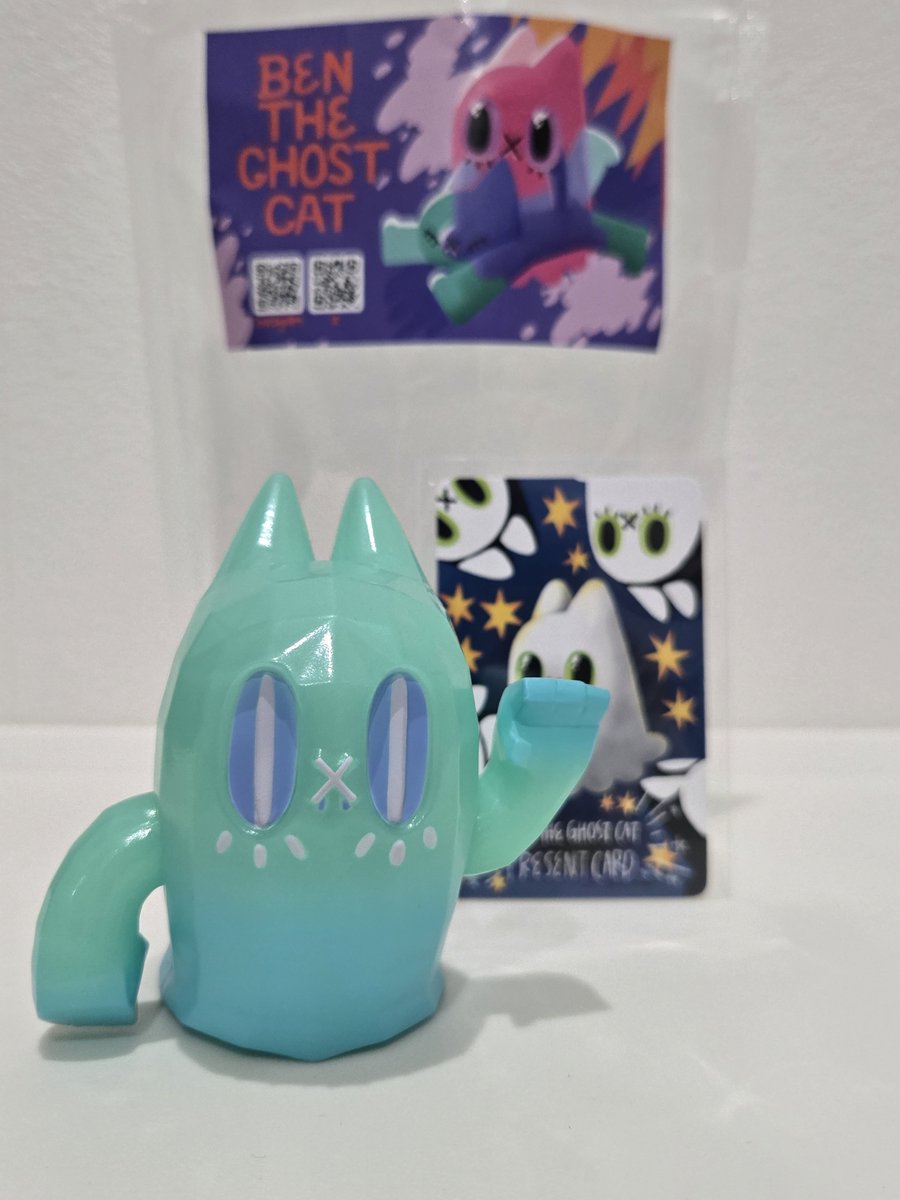 ○MAO ソフビ☆BEN THE GHOST CAT One up. EXCLUSIVE COLOR 2☆ベン