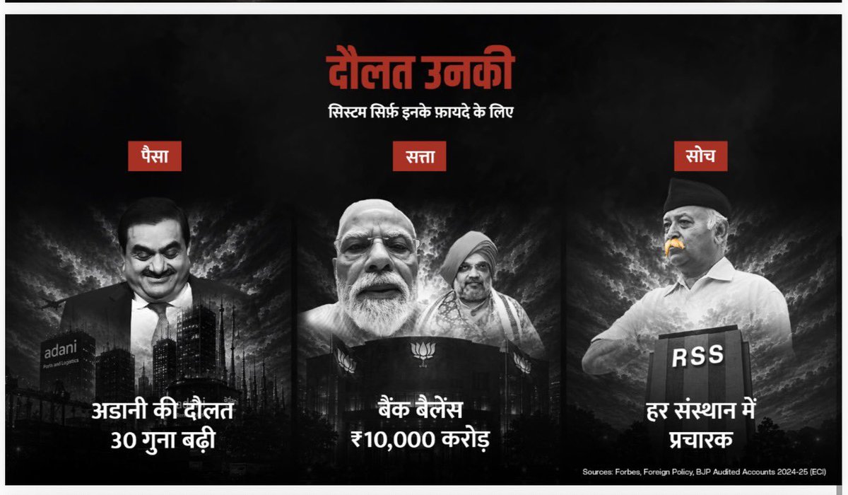 imMNK_'s tweet photo. देश के छात्रों ने system के फैलाए अंधेरे के बीच, अपने डर का सामना कर, रौशनी की मशाल जलाई है।

ये मशाल अब पूरे देश को अपने अधिकारों का रास्ता दिखा रही है।

BJP-RSS और अडानी के System को अब खतम, tata, bye-bye कहने का वक्त आ गया है।

@RahulGandhi 
#ChhatronKiGoonj https://t.co/IVaew6qVAW