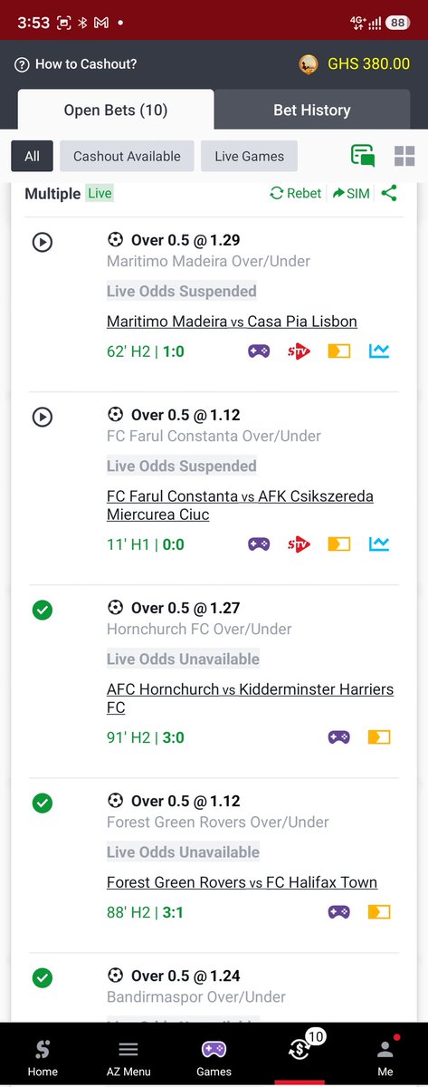 Enocksmith85's tweet photo. This is the reason you don't see me sharing Sportybet Code these days,,I know they're cheaters 😤 

I was closely looking at this slip and all of a sudden a game I did not add came in at 70 minutes played https://t.co/B0GKf9s8gs