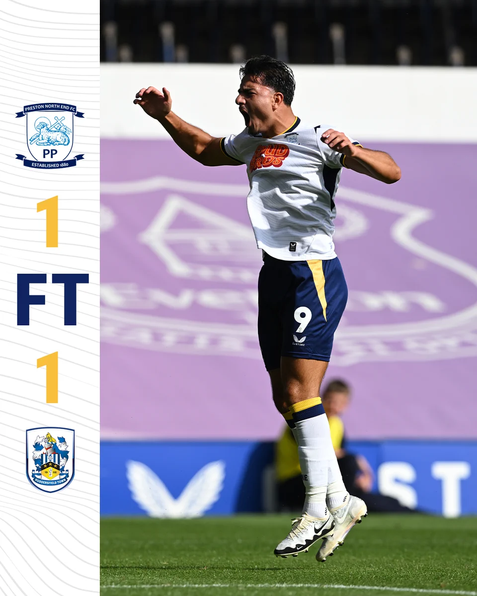 A full-time graphic showing the result as 1-1.