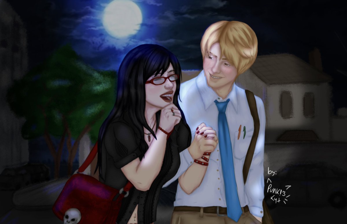 Punkie_kat's tweet photo. Hola... Gracias a la semana de 1pa reviví y rehice otra imagen, obviamente la hice con mi OC y un diálogo que se me ocurrió q podrían tener (si se hace se hace bien) así q nada espero q os guste, denle like y suscribanse para más 😋 https://t.co/SFi2iHsMp4