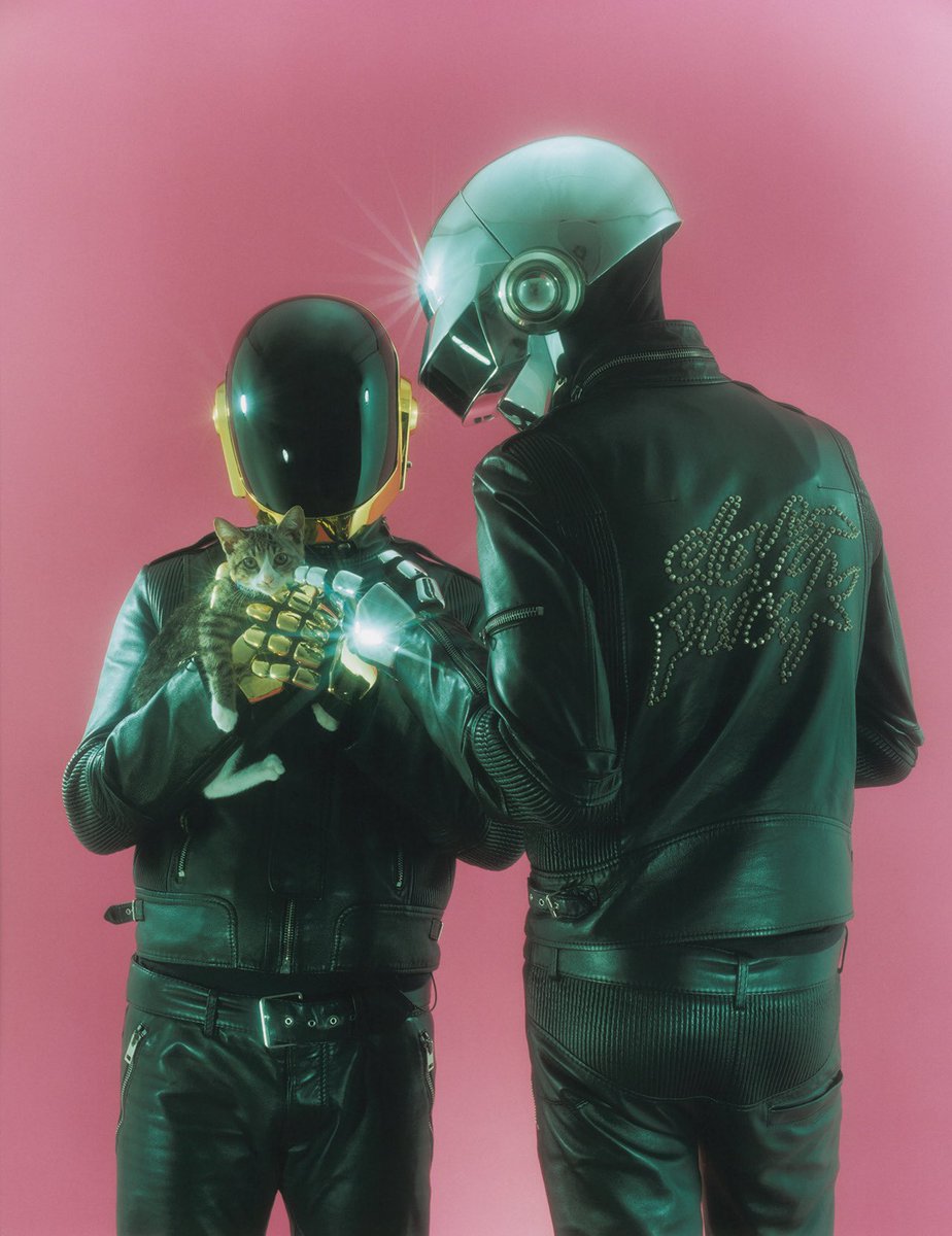 DaftClubHQ's tweet photo. Today is #InternationalCatDay AND #808Day! What better way to celebrate than with Daft Punk and kittens? 🤖￼🐱 https://t.co/Ji0nlJpLFd