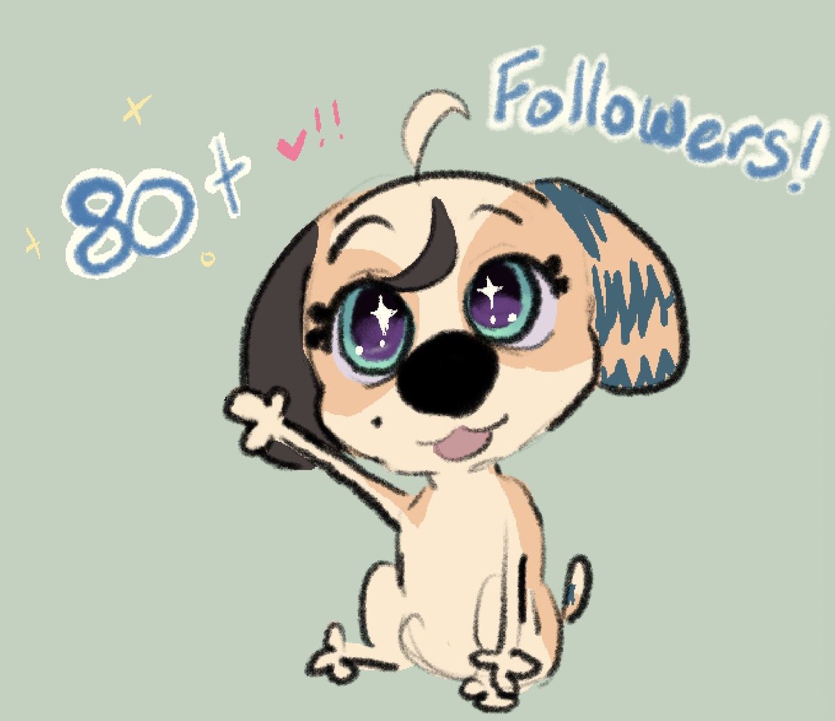 frizzbeagle's tweet photo. Thank you so much for 80 + followers! I'm going to do my best to put out more content for everyone. 🥲❣️ https://t.co/ywEBPNjQfS