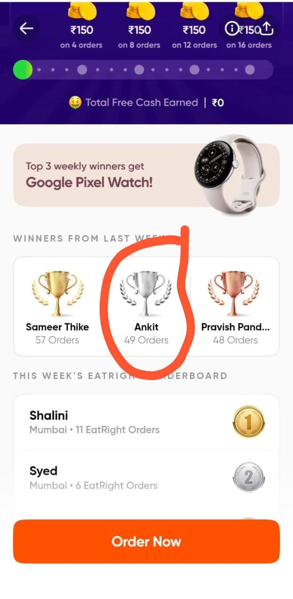ankitkr37's tweet photo. Complained on Twitter, NCH, and email, but I'm completely ignored. After placing so many orders, participating, and winning the Swiggy EatRight competition, the level of frustration is unreal. https://t.co/ODQ1CdwO0y