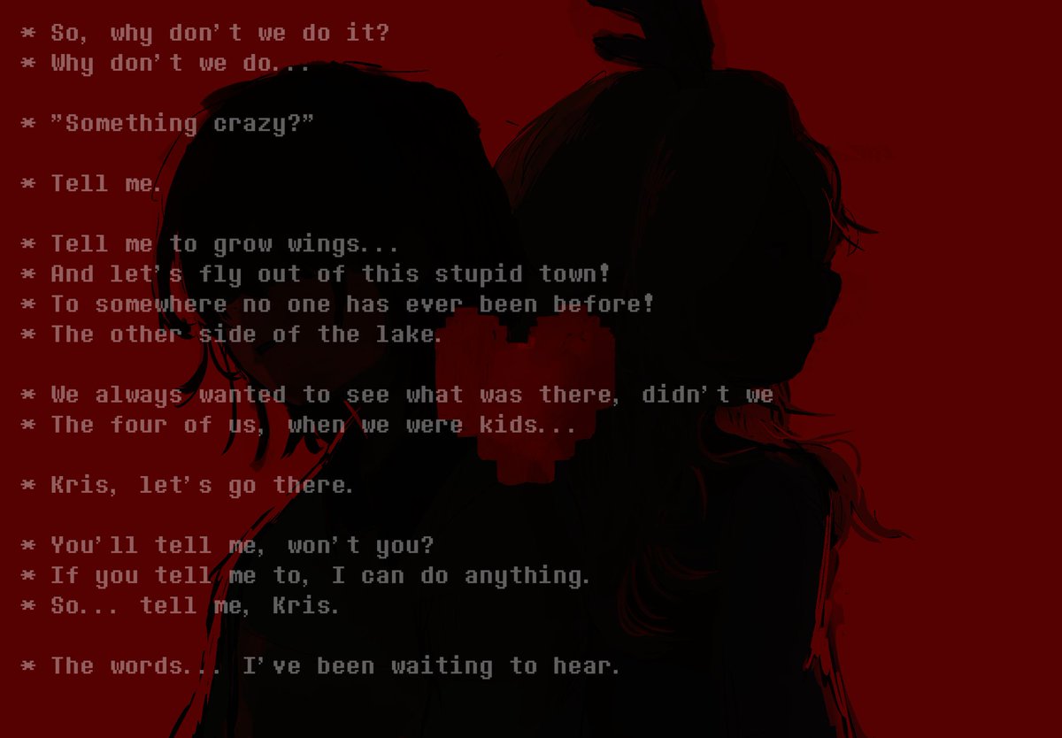 raphviolii's tweet photo. Things took a weird route 

#deltarune #イラスト #kriselleㅤ https://t.co/yo82r9Axob