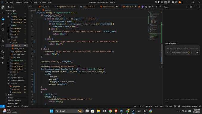 KAIZERxDEV's tweet photo. Working on my personal use browser agent, that i'll use for multiple of my iterative tasks ! https://t.co/UHrvAwThbQ