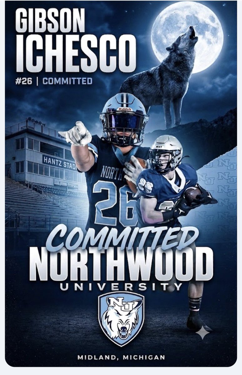 g_ichesco's tweet photo. I’m excited to officially announce that I’m committed to @Northwoodfball!  I’m thankful for the opportunity to continue playing the game I love at the next level and for everyone who has been in my corner along the way - let’s work 
#committed @CoachArnoldJR @CoachBeurer @CoachJasonMiran 

@ChelseaFB_SEC @ChelseaBulldogs @TheD_Zone @oldballcoach4 @AllenTrieu @MichFBFrenzy @PrepRedzoneMI